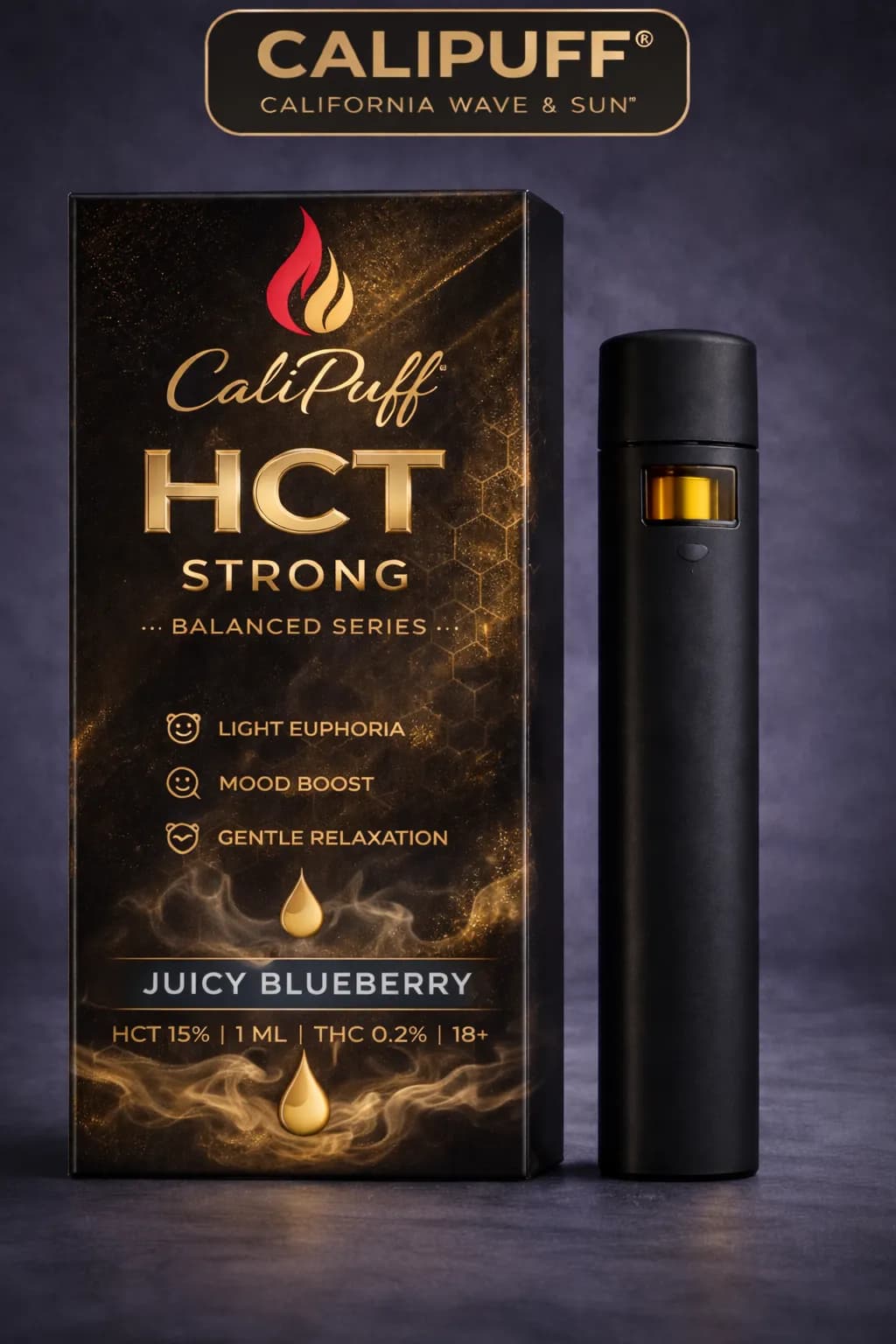 CALIPUFF HCT STRONG – JUICY BLUEBERRY (1ml) - фото 1