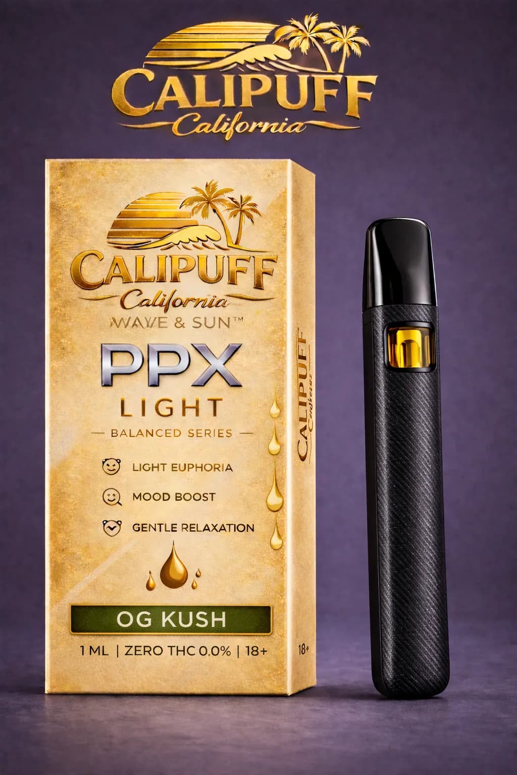 CALIPUFF INDICA PPX LIGHT — PPX 95% & Live Resin 5% OG KUSH