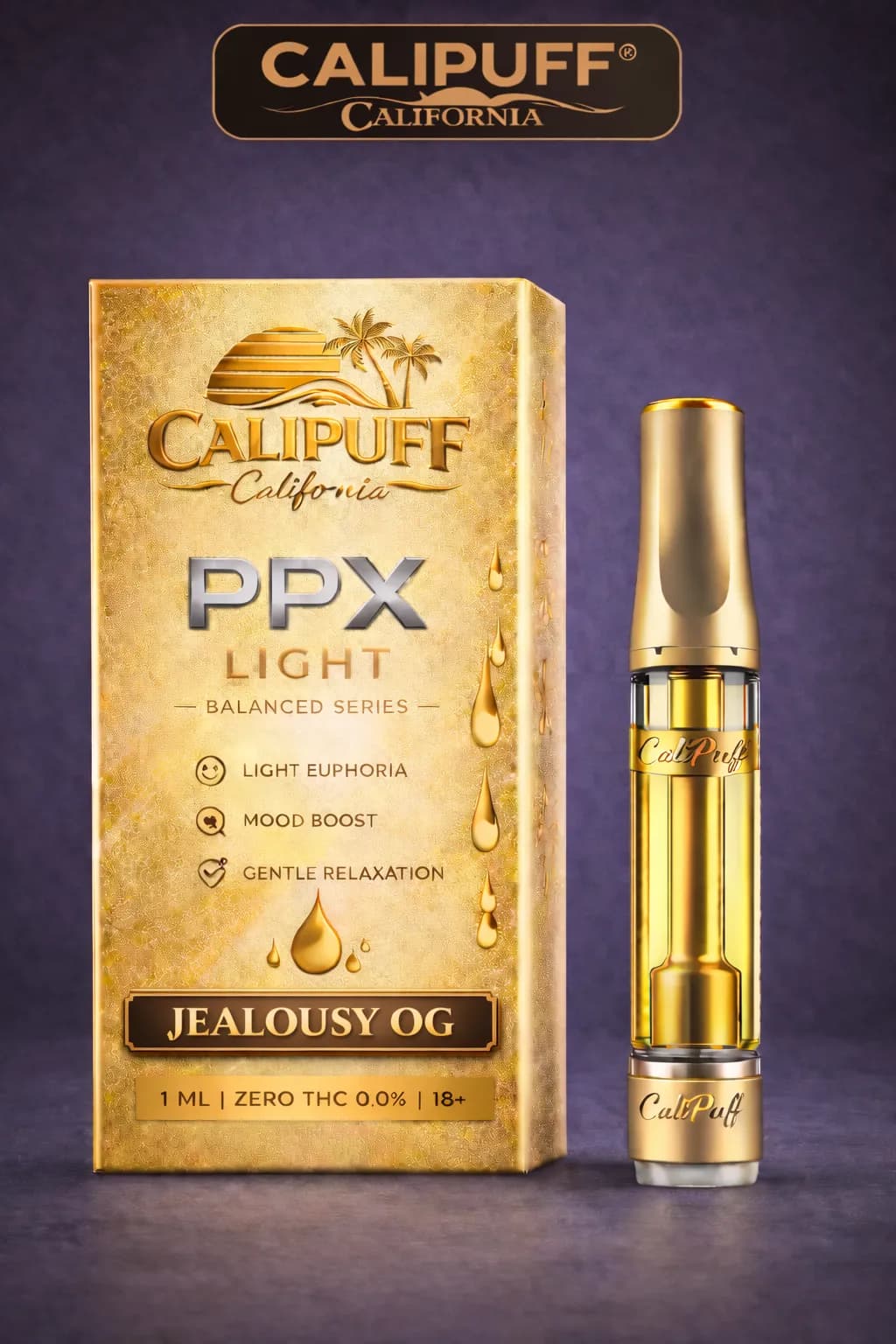 Картридж CALIPUFF HYBRID PPX LIGHT — PPX 95% & Live Resin 5% JEALOSY OG - фото 1