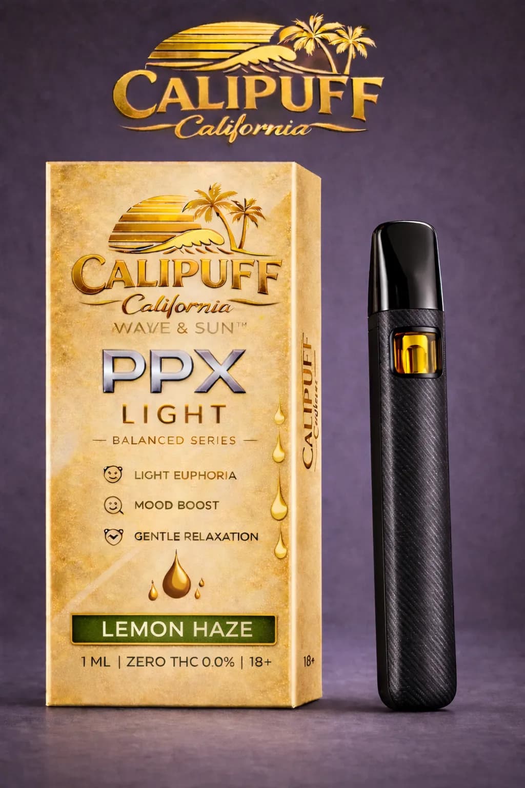 CALIPUFF SATIVA PPX LIGHT — PPX 95% & Live Resin 5% LEMON HAZE